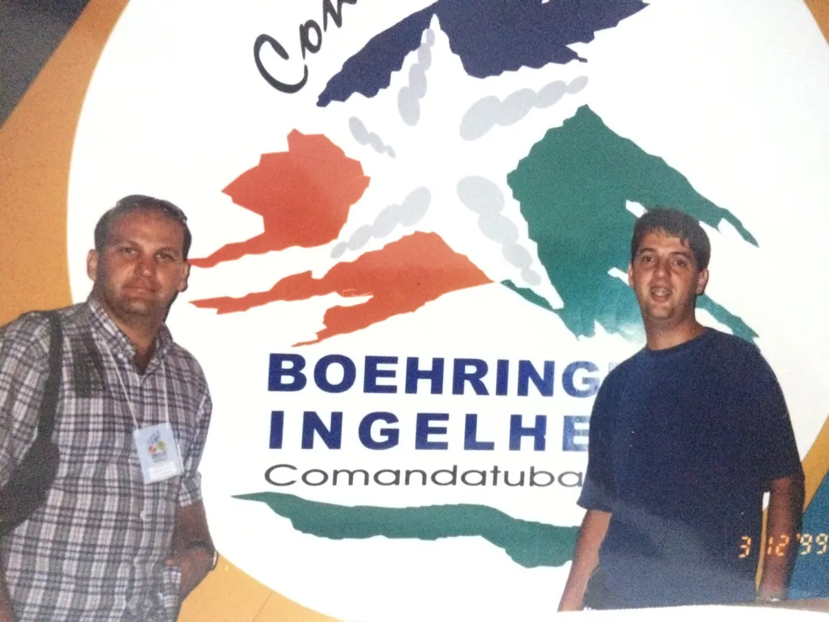 Alexandre Guzinski em convenção da Boehringer Ingelheim em 1999